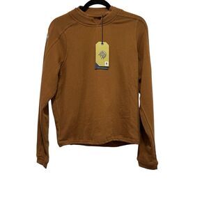 Prana NWT SnakeBite Gender Neutral Sweatshirt Tan‎ Brown Outdoor Hike XXS